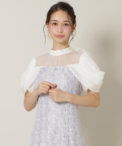 WILLSELECTION(ウィルセレクション)の「シアーベールレースワンピース(ドレス・レディース・ラベンダー/ネイビー/ブラック/ミント・FREE)」の17枚目の写真