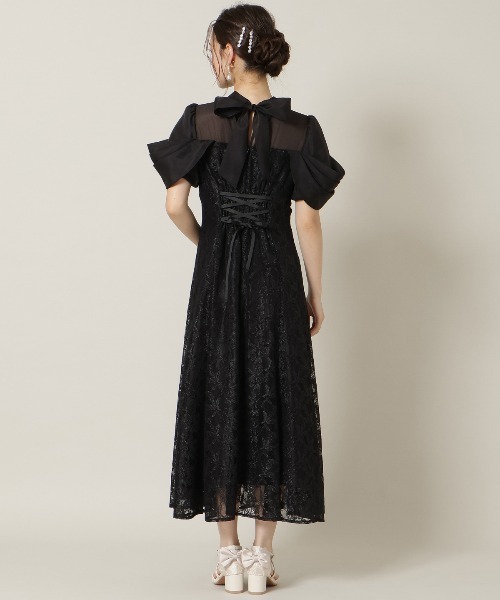 WILLSELECTION(ウィルセレクション)の「シアーベールレースワンピース(ドレス・レディース・ラベンダー/ネイビー/ブラック/ミント・FREE)」の13枚目の写真