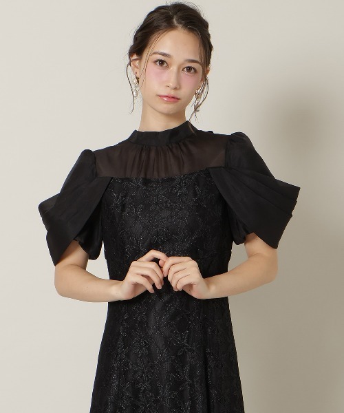 WILLSELECTION(ウィルセレクション)の「シアーベールレースワンピース(ドレス・レディース・ラベンダー/ネイビー/ブラック/ミント・FREE)」の12枚目の写真