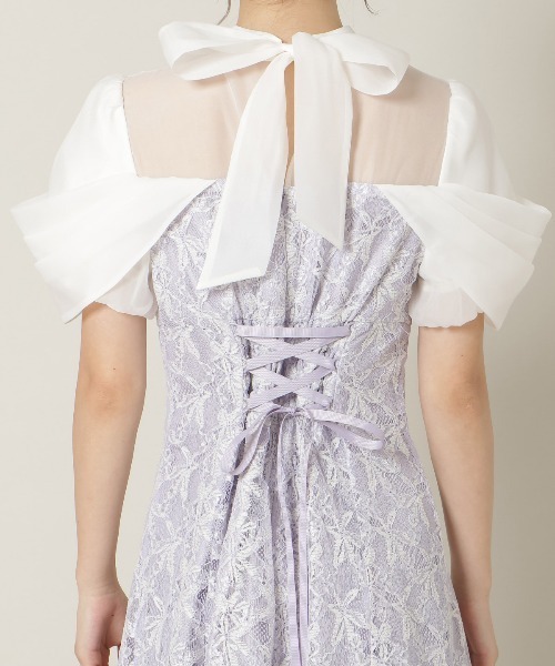 WILLSELECTION(ウィルセレクション)の「シアーベールレースワンピース(ドレス・レディース・ラベンダー/ネイビー/ブラック/ミント・FREE)」の21枚目の写真