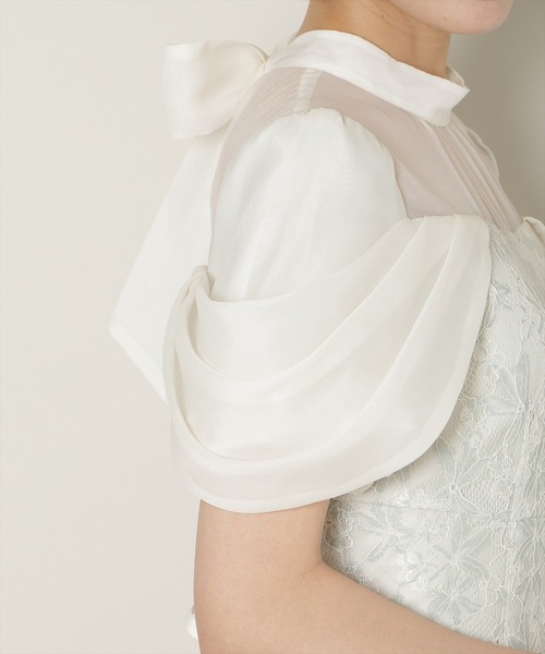 WILLSELECTION(ウィルセレクション)の「シアーベールレースワンピース(ドレス・レディース・ラベンダー/ネイビー/ブラック/ミント・FREE)」の8枚目の写真