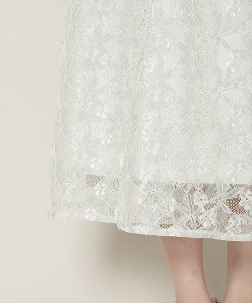 WILLSELECTION(ウィルセレクション)の「シアーベールレースワンピース(ドレス・レディース・ラベンダー/ネイビー/ブラック/ミント・FREE)」の9枚目の写真