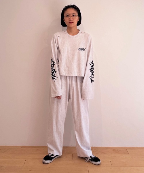 HOLIDAY（ホリデイ）の「SUPER FINE DRY DAMAGE WIDE PANTS スーパーファインドライダメージワイドパンツ（その他パンツ・レディース・レッド/シルバーグレー/ブラック・ONE SIZE）」の13枚目の写真