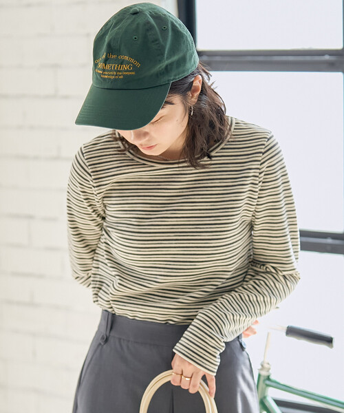 FREAK'S STORE(フリークスストア)の「起毛 コンパクト ロンT(Tシャツ/カットソー・レディース・グレー/オフホワイト/オレンジ系その他/チャコール・フリ-)」の2枚目の写真