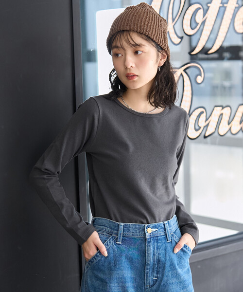 FREAK'S STORE(フリークスストア)の「起毛 コンパクト ロンT(Tシャツ/カットソー・レディース・グレー/オフホワイト/オレンジ系その他/チャコール・フリ-)」の20枚目の写真