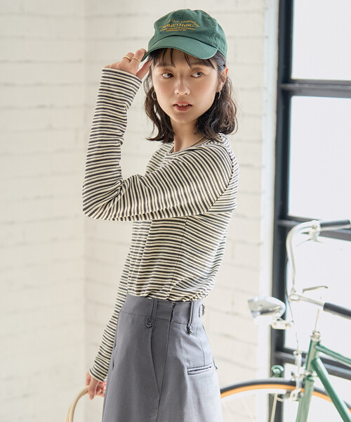 FREAK'S STORE(フリークスストア)の「起毛 コンパクト ロンT(Tシャツ/カットソー・レディース・グレー/オフホワイト/オレンジ系その他/チャコール・フリ-)」の8枚目の写真