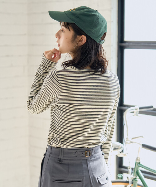 FREAK'S STORE(フリークスストア)の「起毛 コンパクト ロンT(Tシャツ/カットソー・レディース・グレー/オフホワイト/オレンジ系その他/チャコール・フリ-)」の9枚目の写真