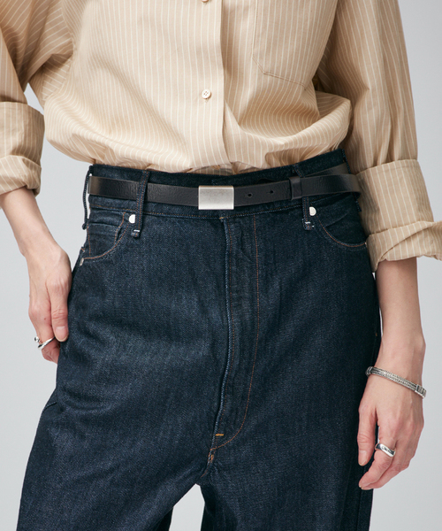 Puntovita ベルト 85cm ブラック ハラコ 収納袋付き Puntovita ベルト 85cm ブラック ハラコ 収納袋付き Puntovita ベルト