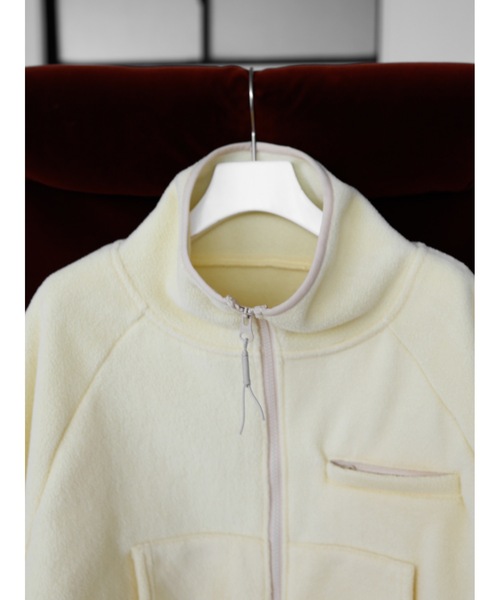 Katrin TOKYO(カトリーントーキョー)の「cropped full zip fleece(カーディガン/ボレロ・レディース・レモンイエロー/ダークブラウン/ブルー系その他・FREE/XS)」の6枚目の写真