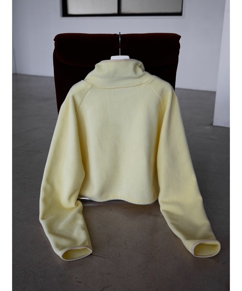 Katrin TOKYO(カトリーントーキョー)の「cropped full zip fleece(カーディガン/ボレロ・レディース・レモンイエロー/ダークブラウン/ブルー系その他・FREE/XS)」の9枚目の写真