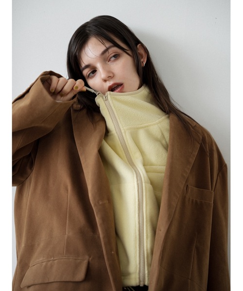Katrin TOKYO(カトリーントーキョー)の「cropped full zip fleece(カーディガン/ボレロ・レディース・レモンイエロー/ダークブラウン/ブルー系その他・FREE/XS)」の10枚目の写真