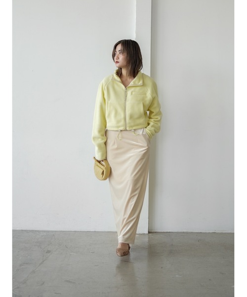 Katrin TOKYO(カトリーントーキョー)の「cropped full zip fleece(カーディガン/ボレロ・レディース・レモンイエロー/ダークブラウン/ブルー系その他・FREE/XS)」の12枚目の写真