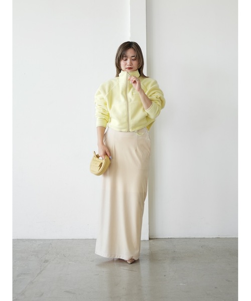 Katrin TOKYO(カトリーントーキョー)の「cropped full zip fleece(カーディガン/ボレロ・レディース・レモンイエロー/ダークブラウン/ブルー系その他・FREE/XS)」の16枚目の写真