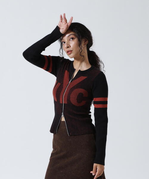 セール】ANNA SUI NYC/アナ スイ エヌワイシー/NYC配色ZIPカーデ