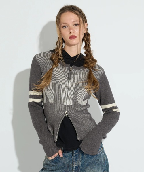 セール】ANNA SUI NYC/アナ スイ エヌワイシー/NYC配色ZIPカーデ