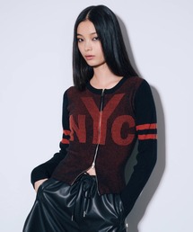 ANNA SUI NYC | ANNA SUI NYC/アナ スイ エヌワイシー/NYC配色ZIPカーデ(カーディガン/ボレロ)
