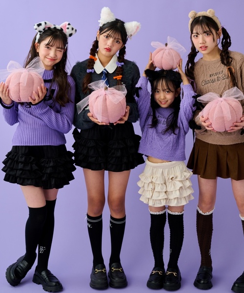 by LOVEiT(バイラビット)の「タックティアードスカート(スカート・キッズ・グレー/ブラック/ピンク/ブラウン・120cm/140cm/150cm/160cm/130cm)」の5枚目の写真