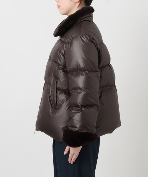 La TOTALITE（ラトータリテ）の「インナーファーダウン（ダウンジャケット/コート・レディース・ブラウン/ブラック・36/38）」の5枚目の写真