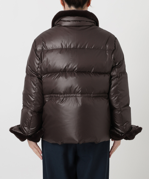 La TOTALITE（ラトータリテ）の「インナーファーダウン（ダウンジャケット/コート・レディース・ブラウン/ブラック・36/38）」の6枚目の写真