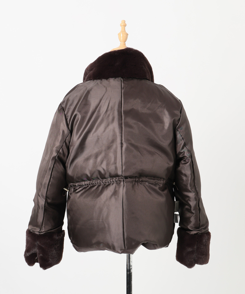 La TOTALITE（ラトータリテ）の「インナーファーダウン（ダウンジャケット/コート・レディース・ブラウン/ブラック・36/38）」の14枚目の写真