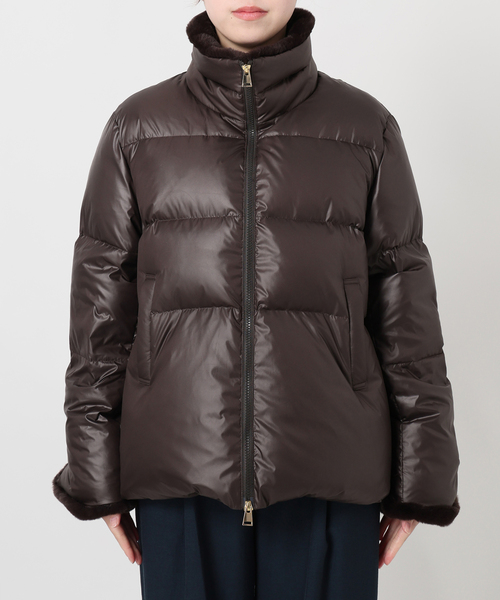 La TOTALITE（ラトータリテ）の「インナーファーダウン（ダウンジャケット/コート・レディース・ブラウン/ブラック・36/38）」の20枚目の写真