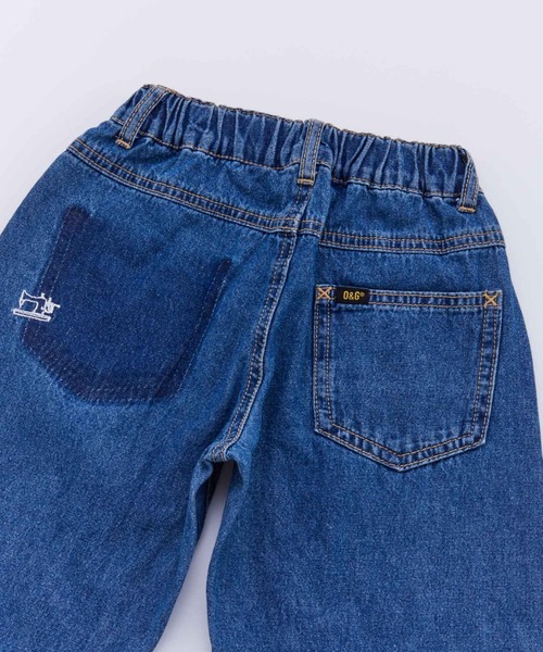 Ocean&Ground（オーシャン&グラウンド）の「Jr.ﾘﾗｯｸｽﾌｨｯﾄﾃｰﾊﾟｰﾄﾞﾃﾞﾆﾑﾊﾟﾝﾂ（デニムパンツ・キッズ・ケミカルウォッシュ/ダークインディゴブルー/ブラック・160/150）」の21枚目の写真