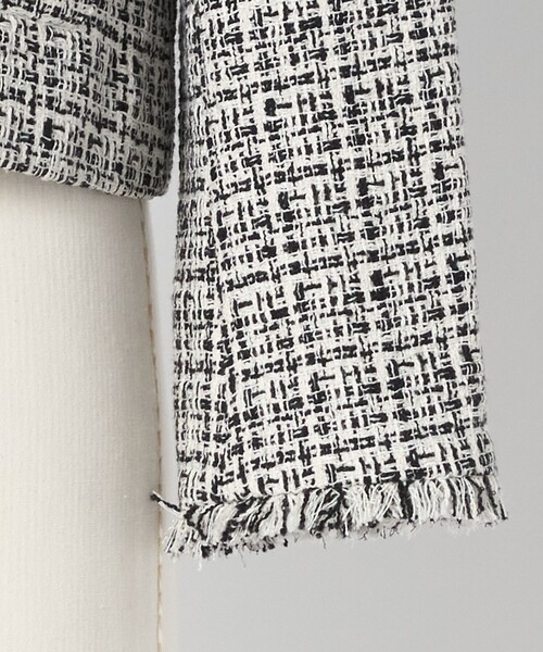 green label relaxing（グリーンレーベルリラクシング）の「ツイードライク ノーカラー ジャケット（ノーカラージャケット・レディース・ネイビー/その他1・38/36）」の12枚目の写真