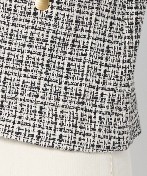 green label relaxing（グリーンレーベルリラクシング）の「ツイードライク ノーカラー ジャケット（ノーカラージャケット・レディース・ネイビー/その他1・38/36）」の13枚目の写真