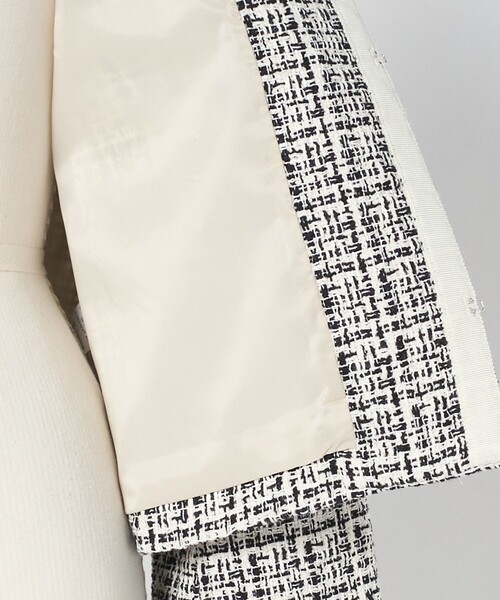 green label relaxing（グリーンレーベルリラクシング）の「ツイードライク ノーカラー ジャケット（ノーカラージャケット・レディース・ネイビー/その他1・38/36）」の16枚目の写真