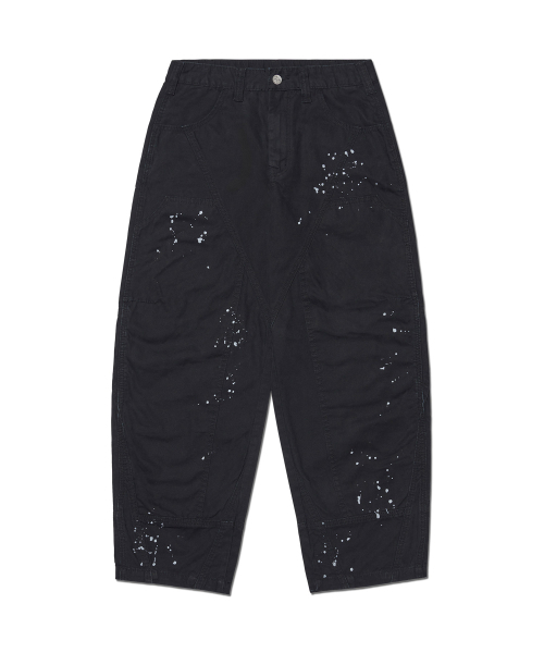 NOMANUAL(NOMANUAL)の「PAINTED DOUBLE KNEE PANTS - WASHED BLACK(その他パンツ・レディース・その他・MEDIUM/LARGE/SMALL/X-LARGE)」の1枚目の写真