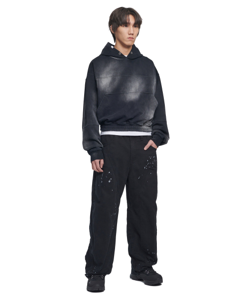 NOMANUAL(NOMANUAL)の「PAINTED DOUBLE KNEE PANTS - WASHED BLACK(その他パンツ・レディース・その他・MEDIUM/LARGE/SMALL/X-LARGE)」の9枚目の写真