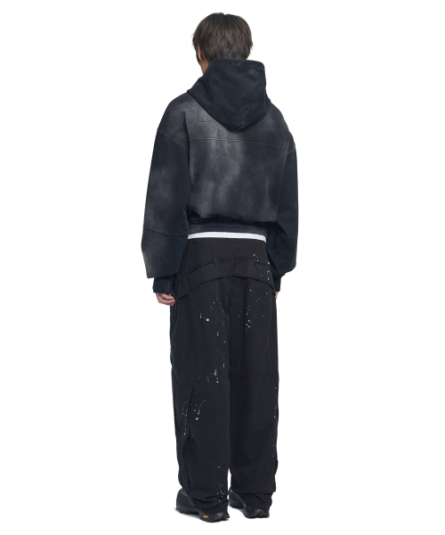 NOMANUAL(NOMANUAL)の「PAINTED DOUBLE KNEE PANTS - WASHED BLACK(その他パンツ・レディース・その他・MEDIUM/LARGE/SMALL/X-LARGE)」の2枚目の写真