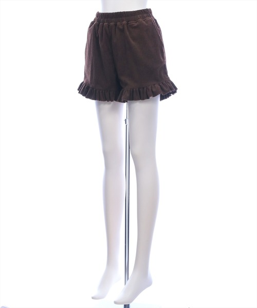 clear（クリア）の「コーデュロイ裾フリルショートパンツ［大人 カジュアル 着回し力抜群］≪AW新作≫（その他パンツ・レディース・ブラウン/アイボリー・F）」の9枚目の写真