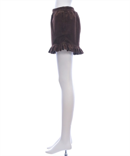 clear（クリア）の「コーデュロイ裾フリルショートパンツ［大人 カジュアル 着回し力抜群］≪AW新作≫（その他パンツ・レディース・ブラウン/アイボリー・F）」の10枚目の写真