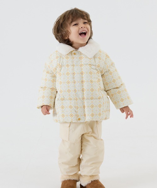 moimoln(モイモルン)の「【ReRe】シャーベットパデットフェザーコート(ブルゾン・キッズ・イエロー/ブルー・90cm/100cm/110cm/120cm/130cm)」の7枚目の写真