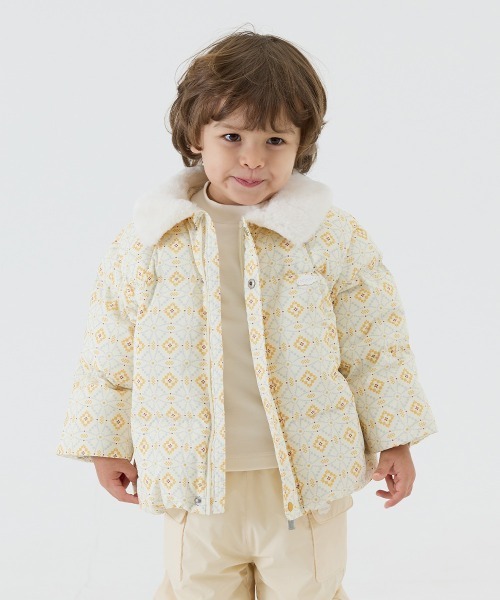 moimoln(モイモルン)の「【ReRe】シャーベットパデットフェザーコート(ブルゾン・キッズ・イエロー/ブルー・90cm/100cm/110cm/120cm/130cm)」の8枚目の写真