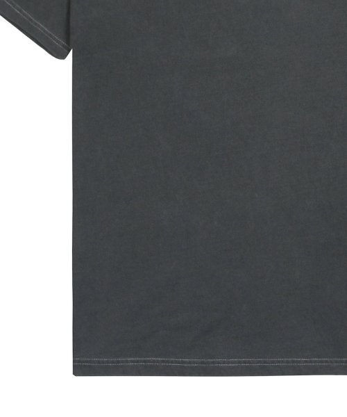 GRAVER（グレーバー）の「[ユニセックス]フラワースマイルロゴ刺繍ピグメント半袖Tシャツ_ブラックチャコール（Tシャツ/カットソー・レディース・チャコール・SMALL/MEDIUM/LARGE/X-LARGE）」の5枚目の写真