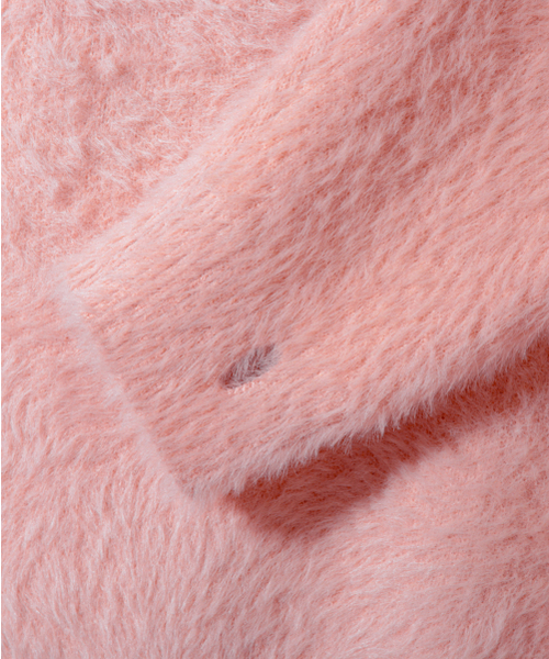 DIMITRI BLACK(ディミトリブラック)の「エッセンシャルクロップヘアリーラウンドニット_ピンク(ニット/セーター・レディース・その他・SMALL)」の6枚目の写真