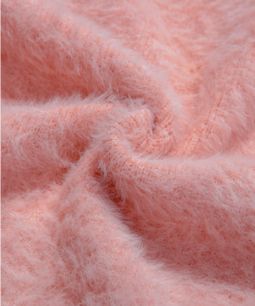 DIMITRI BLACK(ディミトリブラック)の「エッセンシャルクロップヘアリーラウンドニット_ピンク(ニット/セーター・レディース・その他・SMALL)」の8枚目の写真