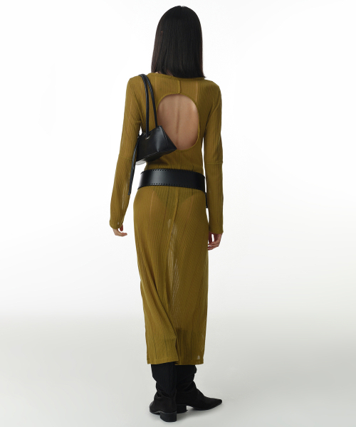Tide Cutout Dress [Olive]