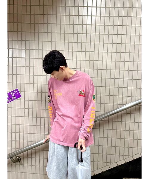 OUTSTANDING(アウトスタンディング)の「MIL SERIES LONG SLEEVE(74TH FIGHTER SQ)_PIGMENT PINK(Tシャツ/カットソー・レディース・その他・SMALL/MEDIUM/LARGE)」の7枚目の写真