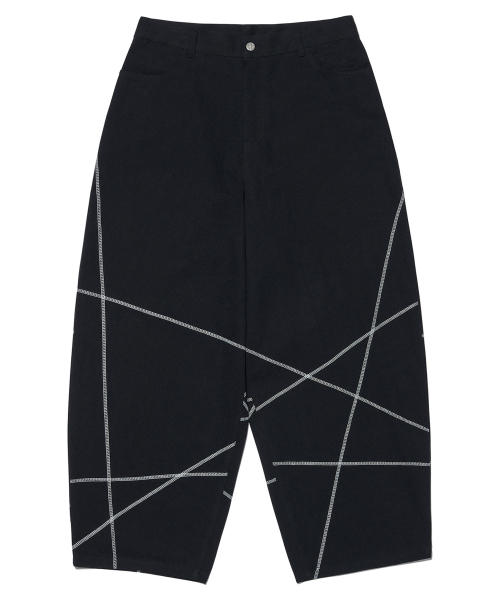 NOMANUAL(NOMANUAL)の「S.L WIDE PANTS - BLACK(その他パンツ・レディース・その他・MEDIUM/LARGE/SMALL)」の1枚目の写真