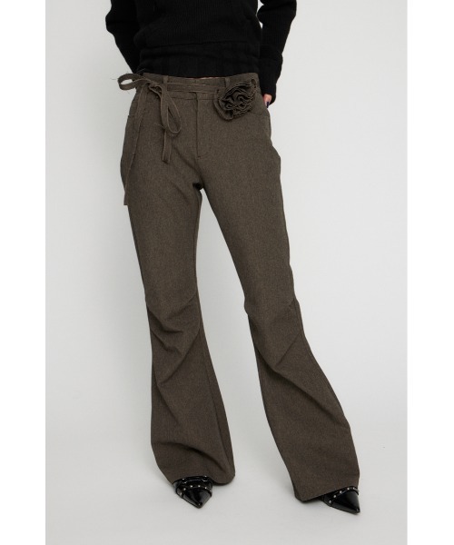 LAGUA GEM(ラグアジェム)の「CORSAGE BELT SET FLARE パンツ(その他パンツ・レディース・ブラック/ブラウン・X-SMALL/SMALL/MEDIUM)」の1枚目の写真