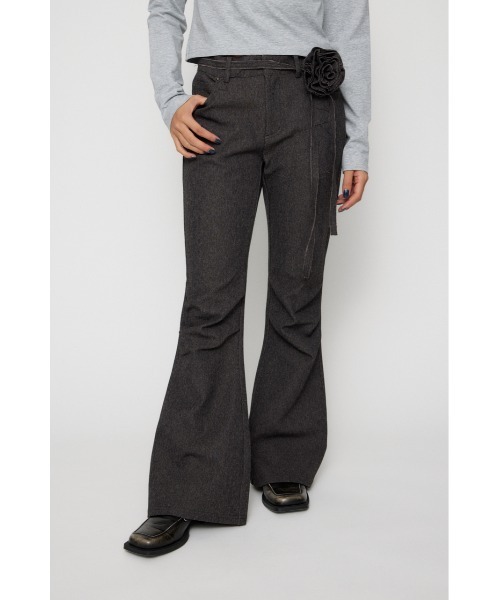 LAGUA GEM(ラグアジェム)の「CORSAGE BELT SET FLARE パンツ(その他パンツ・レディース・ブラック/ブラウン・X-SMALL/SMALL/MEDIUM)」の2枚目の写真