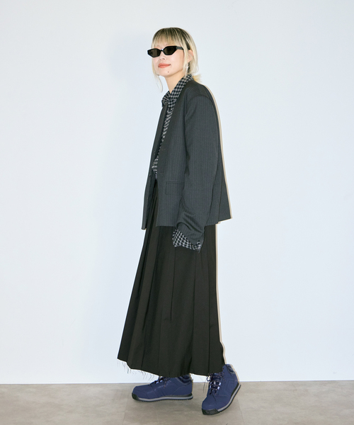 CITYSHOP(シティーショップ)の「SHORT NO COLLAR ジャケット(その他アウター・レディース・ブラック/グレー・38/36)」の16枚目の写真