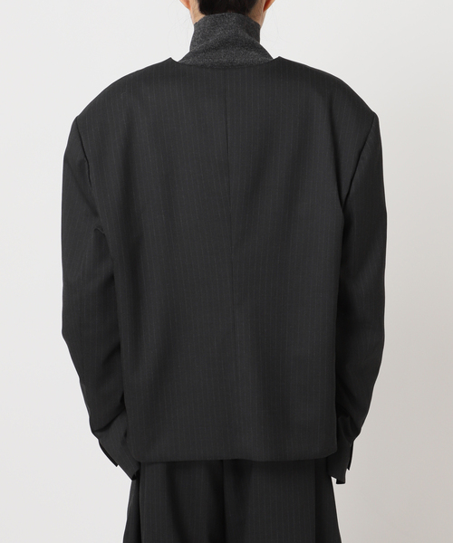 CITYSHOP(シティーショップ)の「SHORT NO COLLAR ジャケット(その他アウター・レディース・ブラック/グレー・38/36)」の21枚目の写真