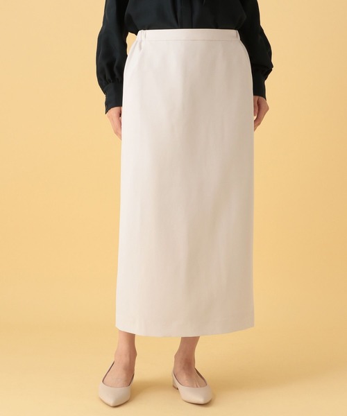 Elura（エルーラ）の「≪入卒/セレモニー/通勤≫ダブルクロススカート＜低身長サイズあり＞/603866（スカート・レディース・ブラック/アイボリー/ネイビー・FREE(S)/FREE）」の2枚目の写真