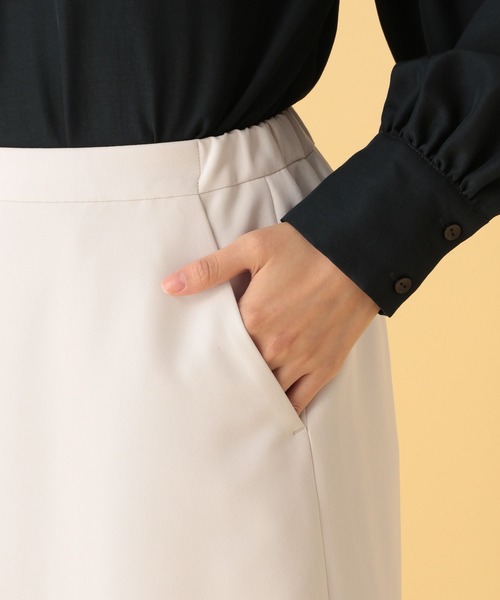 Elura（エルーラ）の「≪入卒/セレモニー/通勤≫ダブルクロススカート＜低身長サイズあり＞/603866（スカート・レディース・ブラック/アイボリー/ネイビー・FREE(S)/FREE）」の17枚目の写真