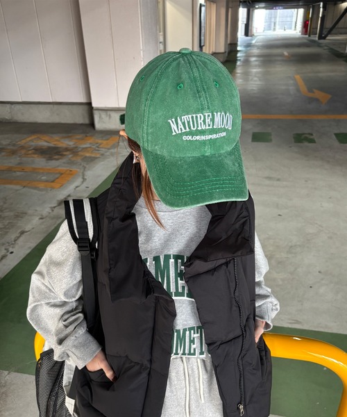 ISOOK / アイスー】ビンテージライク刺繍ロゴキャップ / 刺繍キャップ