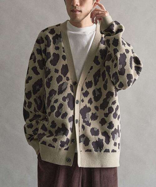 CRAFT STANDARD BOUTIQUE（クラフトスタンダードブティック）の「総柄ニットカーディガン（カーディガン/ボレロ・メンズ・レオパード/その他13・M/L）」の3枚目の写真